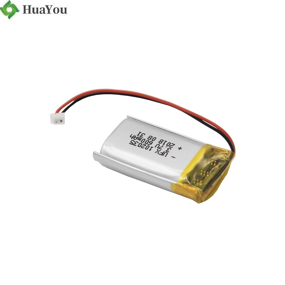 102035 3.7V 600mAh Li-po Battery