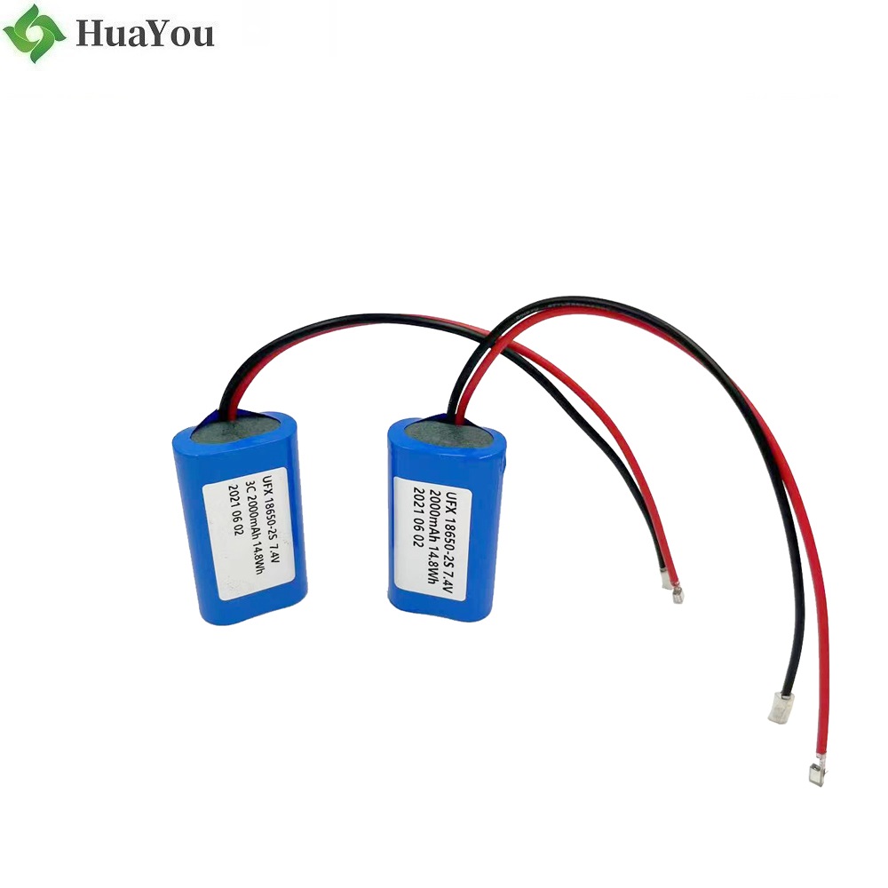 18650-2S 7.4V 2000mAh Cylindrical Battery Pack