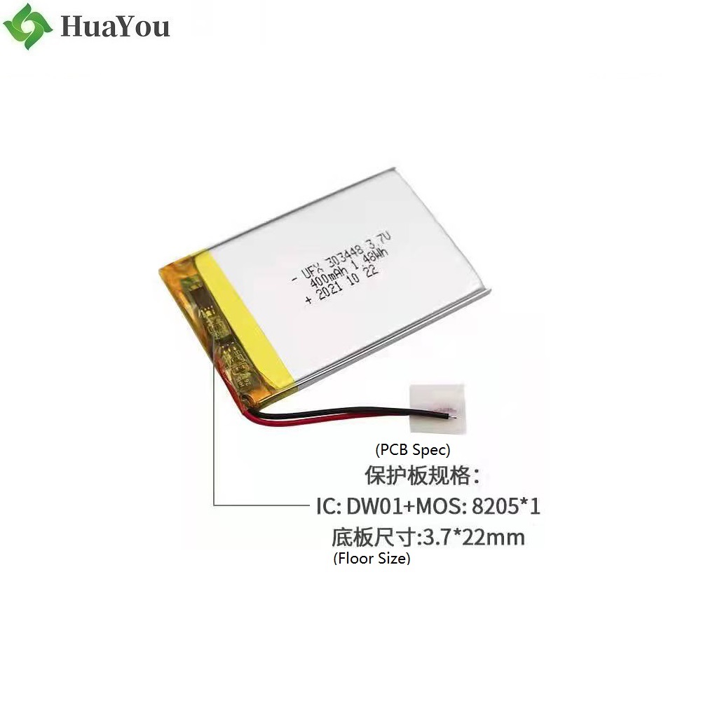 400mAh Lipo Battery for Tire Pressure Monitor