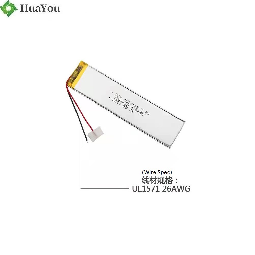 4525103 3.7V 1200mAh Lithium-ion Polymer Battery