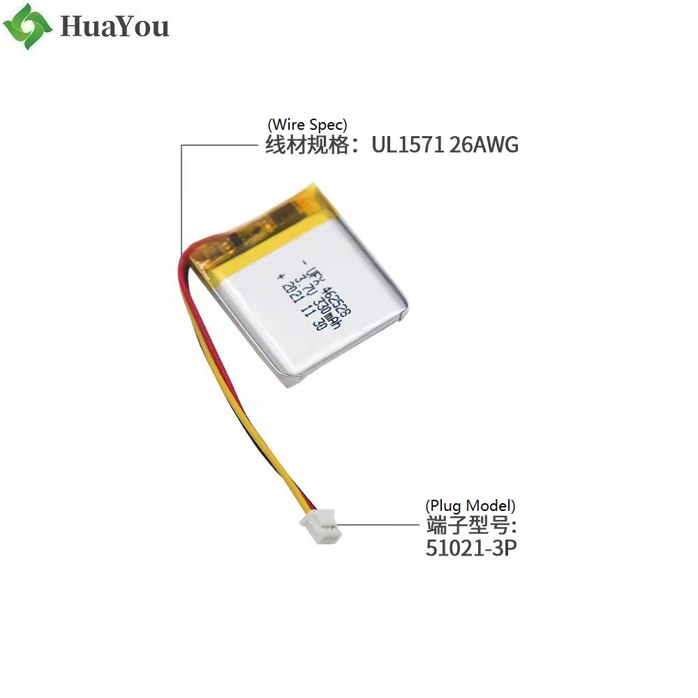 462528 3.7V 330mAh Li-polymer Battery