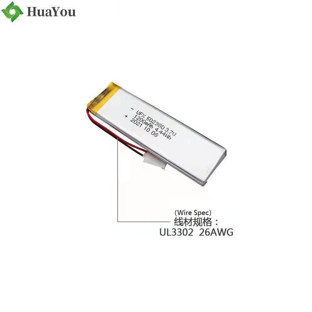 502380 3.7V 1200mAh Li-po Battery