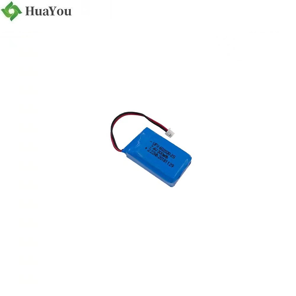 Li-ion Cell Factory Wholesale 602030-2S 7.4V 300mAh Battery