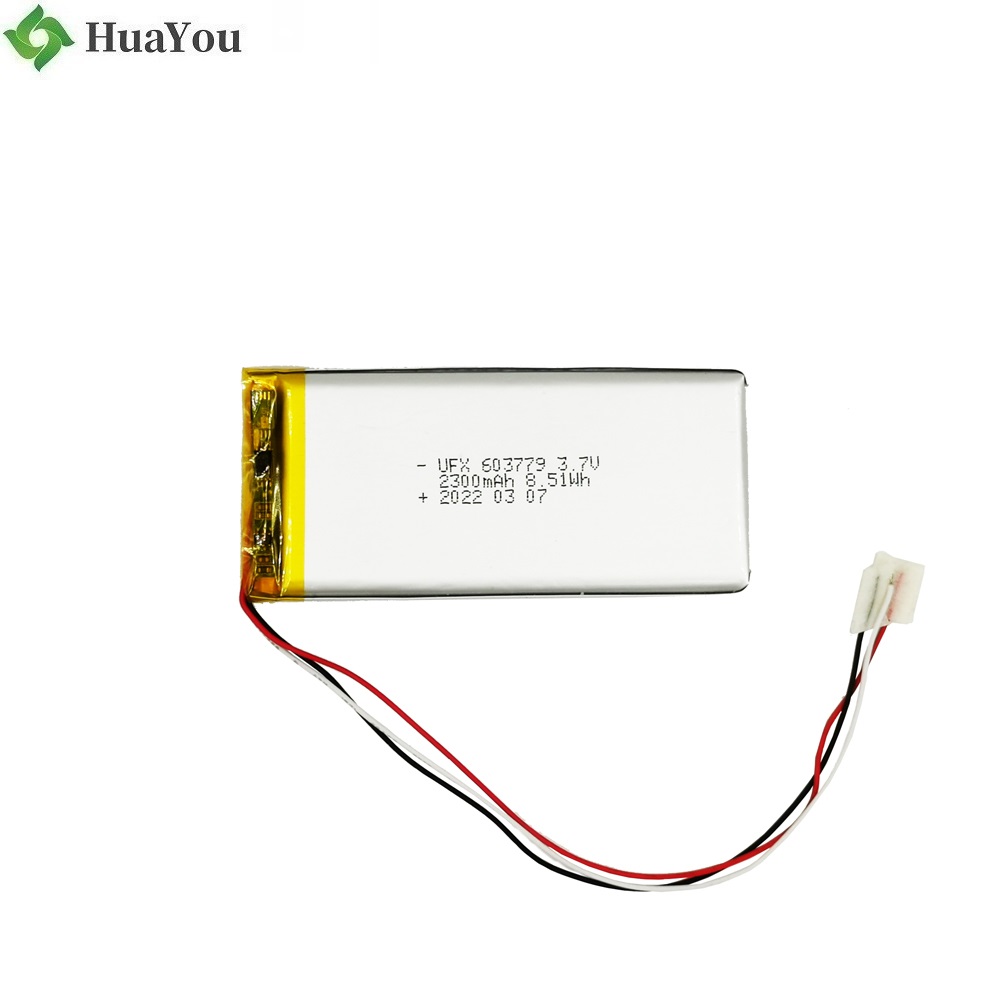 603779 3.7V 2300mAh Rechargeable Battery