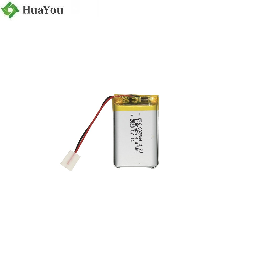 802844 3.7V 1100mAh Rechargeable Li-po Battery