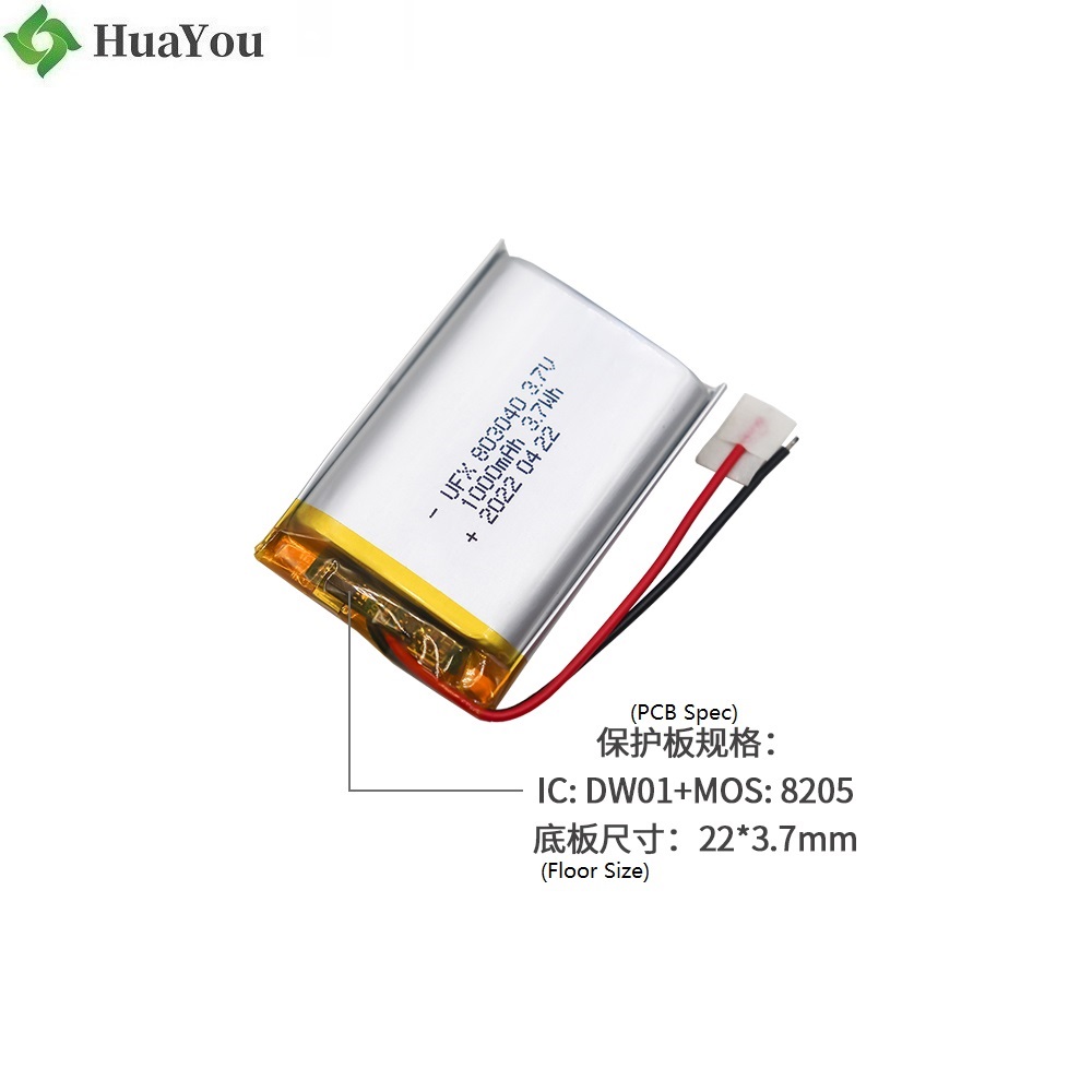 1000mAh Li-polymer Battery for Sterilizer